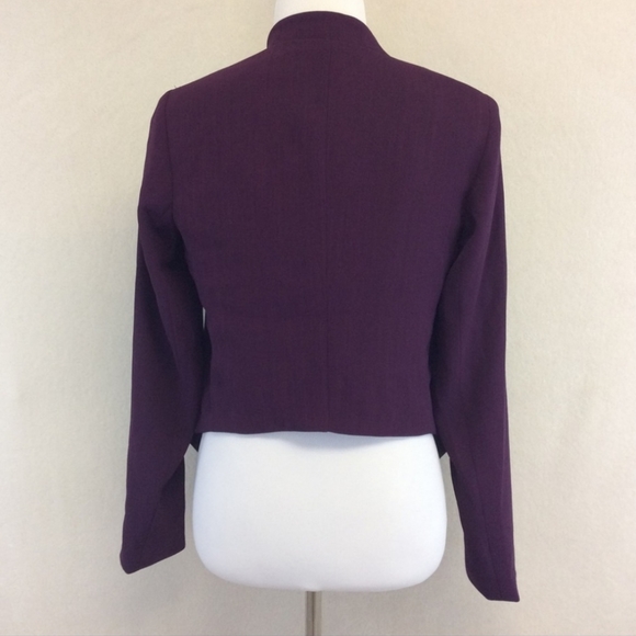 ANTHROPOLOGIE Elevenses Purple Lace Accent Blazer - Picture 3 of 7